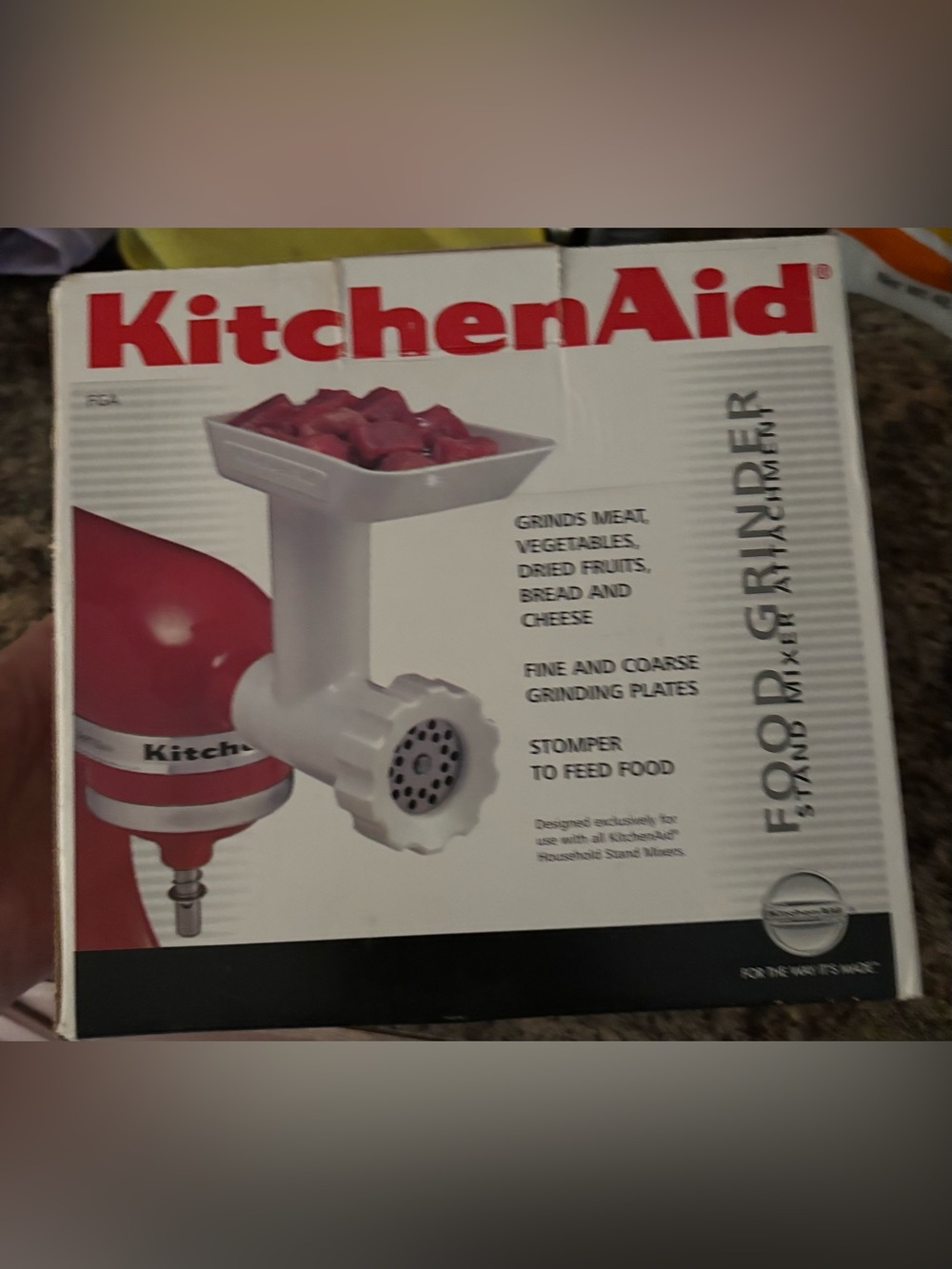 KitchenAid Model FGA Food Grinder Stand Mixer Attachment (New in Box)
